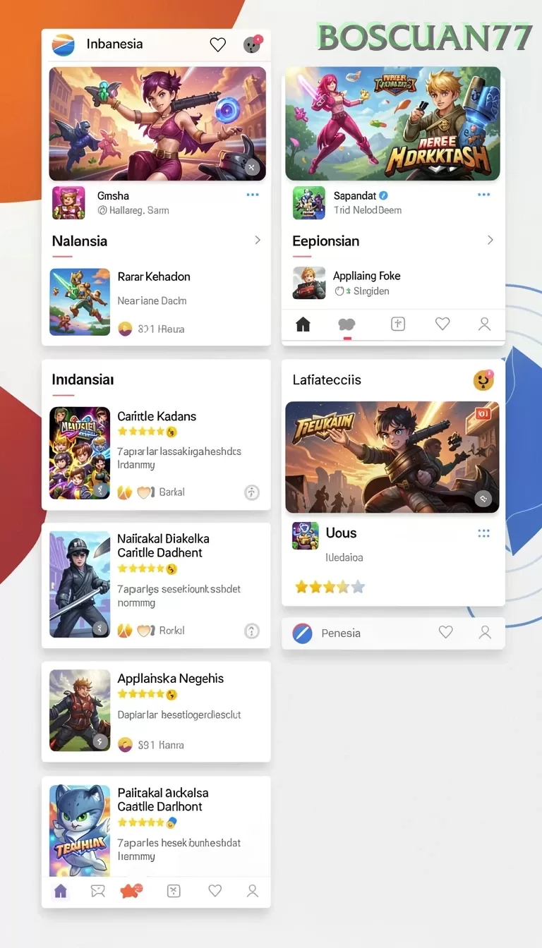 Cuplikan layar SURGA55 — menu navigasi