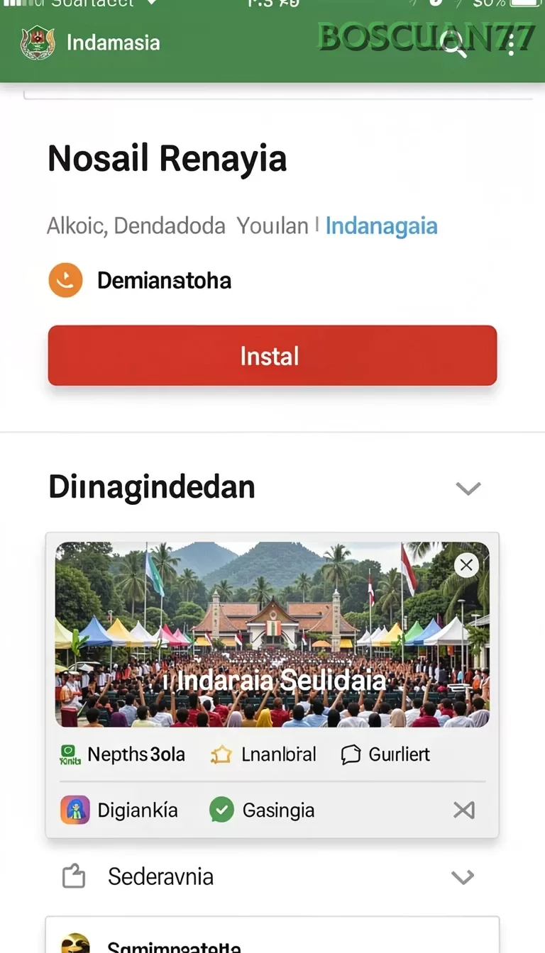 Cuplikan layar TV888 — menu navigasi